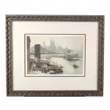 Luigi Kasimir, Brooklyn Bridge, New York, etching