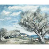 Anders Osterlind, Landscape with Houses, 1928, oil on canvas