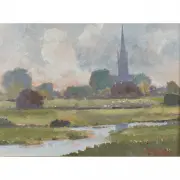 Stan Painter, Salisbury Cathedral, oil on canvas