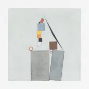 Balanced/Unbalanced 31 by Fletcher Benton, 1982, watercolor on paper, sold Aug 2023