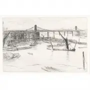 James Whistler, Old Hungerford Bridge, etchings