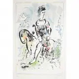 Marc Chagall, Pierrot Lunaire, 1969, color lithograph