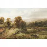 Alfred Augustus Glendening, Sr., Pasture Scene, 1881, oil on canvas