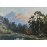 Frank Zuanich, California Mountain Landscape, oil on panel