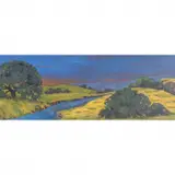Jesse Rasberry, Stream Landscape, oil on board