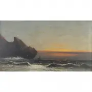William Bradford, Greenland Sunset, circa 1870s, oil on canvas