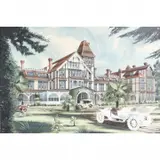Ken Eberts, At the Hotel Del Monte, gouache on board