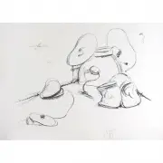 Soft Drum Set by Claes Oldenburg, 1972, lithograph, sold Oct 2023