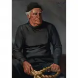 Robert Rishell, Portrait of a Fisherman, oil on canvas