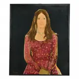 Ira Yeager, Portrait of a Woman in Floral Red Dress
