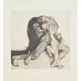 Käthe Kollwitz, Tod und Frau (Woman and Death), original etching and aquatint