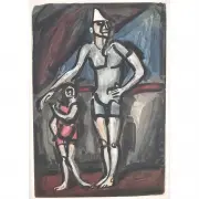 Georges Rouault, Clown et Enfant, 1930, original aquatint