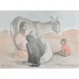 Familia Indigena III, (Country Family) by Francisco Zúñiga, 1983, original lithograph, sold Nov 2023