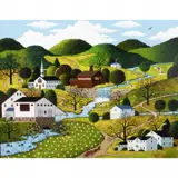 Charles Wysocki, Vermont Springtime, oil on canvas