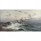 Hjalmar Munsterhjelm, Seascape, oil on canvas