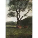 William Keith, Pasture Scene, oil on canvas