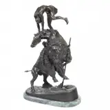 Buffalo Horse by Frederic Remington, bronze, sold Dec 2023
