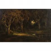Landscape by William Keith, oil on board, sold Jan 2024