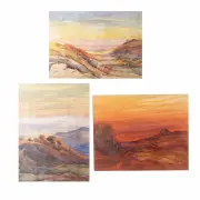 Valley Skyline Views by Elizabeth Hoen, watercolor on paper, sold Jan 2024