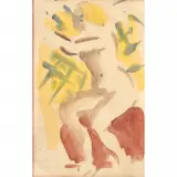 Reginald Marsh, Nude, watercolor on paper