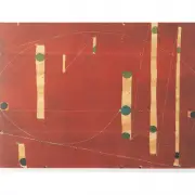 Caio Fonseca, Three String, Green Point, 2006, color aquatint