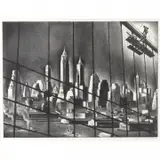 Louis Lozowick, Through Brooklyn Bridge, 1938, lithograph
