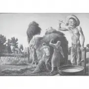 While the Sun Shines by John de Martelly, 1943, lithograph, sold Feb 2024