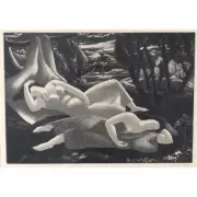 Doel Reed, Resting Women, 1940, aquatint on paper