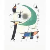 La Lune Verte, translated Green Moon by Joan Miró, lithograph, sold Feb 2024