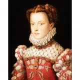 Francois Clouet, Elisabeth of Austria, Queen of France, oil on canvas