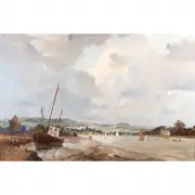 Marcus Ford, Harbor, oil on canvas