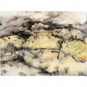 Abstract Landscape by William Thon, watercolor on paper, sold Mar 2024