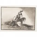 Francisco Goya, Charles V Spearing a Bull in the Ring at Valladolid, from La Tauramaquia, etching