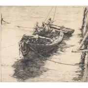 Armin Carl Hansen, Sardine Barge, etching