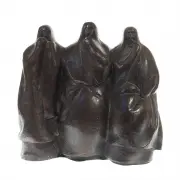 Azriel Awret, Three Veiled Women, bronze