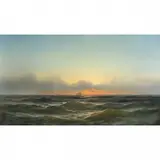Gideon Jacques Denny, Seascape at Sunset, oil on canvas