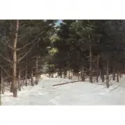 Robert Decker, Snow Landscape, oil on canvas