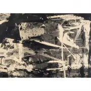 John Saccaro, Drawing 24 (Abstraction in Black and White), watercolor and gouache on paper