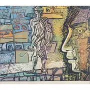 Alfredo Zalce, En El Muelle, 1967, silkscreen