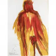 Walter Plunkett, Costume Sketch of Rhett, gouache on illustration board