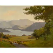 Augustus William Enness, Lake View Landscape, 1914, oil on canvas