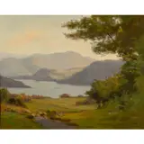 Augustus William Enness, Lake View Landscape, 1914, oil on canvas