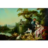 François Boucher, Les Presents Du Berger Ou Le Nid, oil on canvas