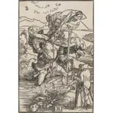 Durer, Saint Christopher in the Wilderness with a Flight of Birds, circa 1503-4, woodcut