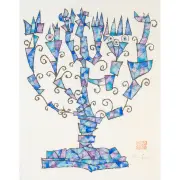 Menorah by Ben Shahn, screenprint, sold Jul 2024