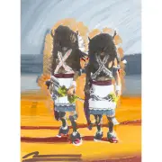 Mateo Romero, Buffalo Dancer with Gold Halation, 2012, mixed media