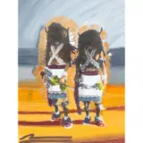 Mateo Romero, Buffalo Dancer with Gold Halation, 2012, mixed media
