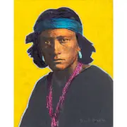 David Bradley, Navajo Youth, mixed media