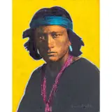 David Bradley, Navajo Youth, mixed media
