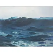 Leon Lundmark, Seascape, oil on canvas